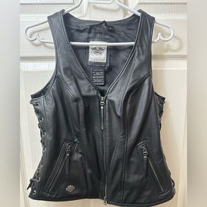 Harley Davidson Women’s Leather Vest Size Medium